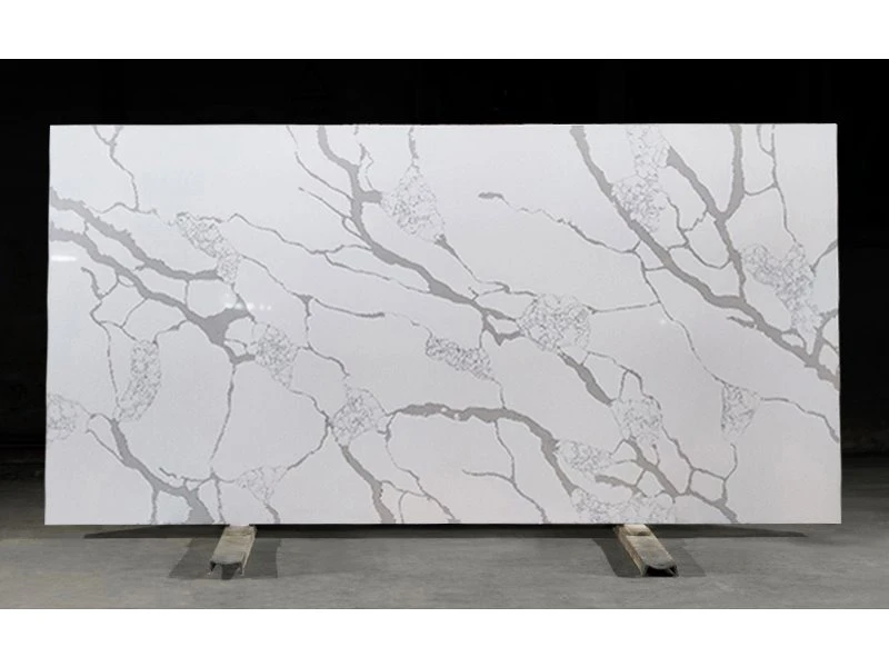 Nieuw ontwerp Calacatta witte kwartsplaat