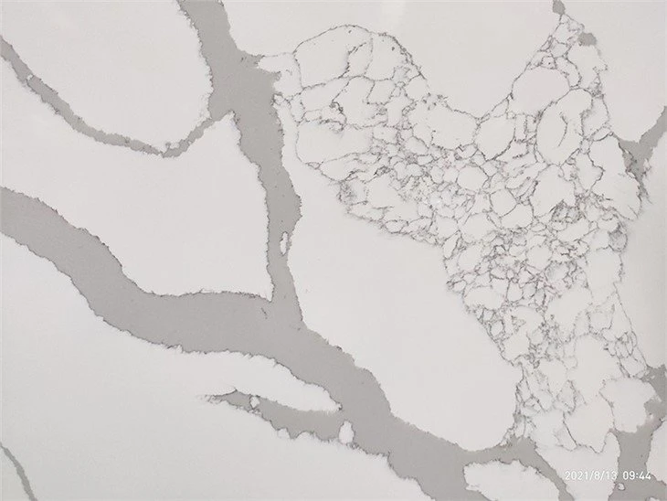 New Design Calacatta White Quartz Slab (4)