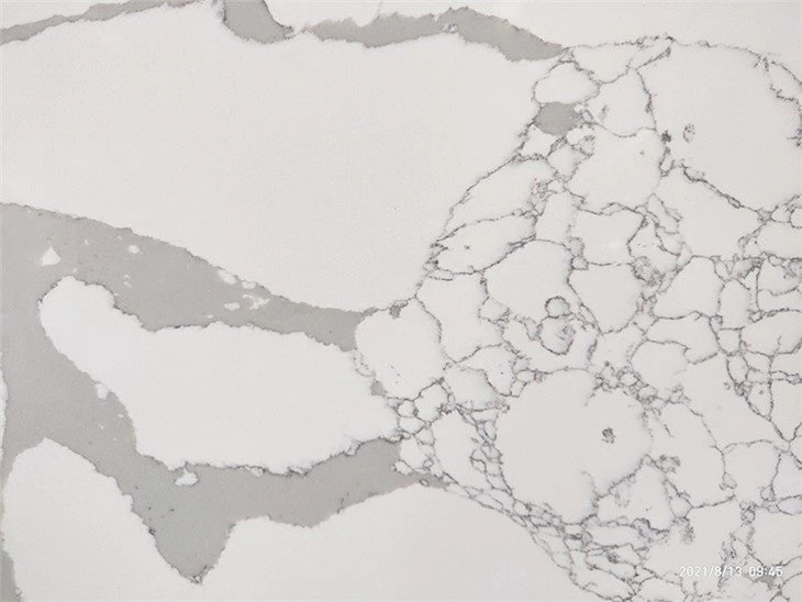 New Design Calacatta White Quartz Slab (5)